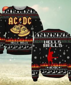 Rock Band Hells Bells Christmas Ugly Sweater