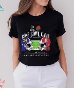 Rose Bowl Game Presented By Prudential Playoff Semifinal 2024 Michigan Wolverines Vs Alabama Crimson Tide Helmet January 1st T shirt