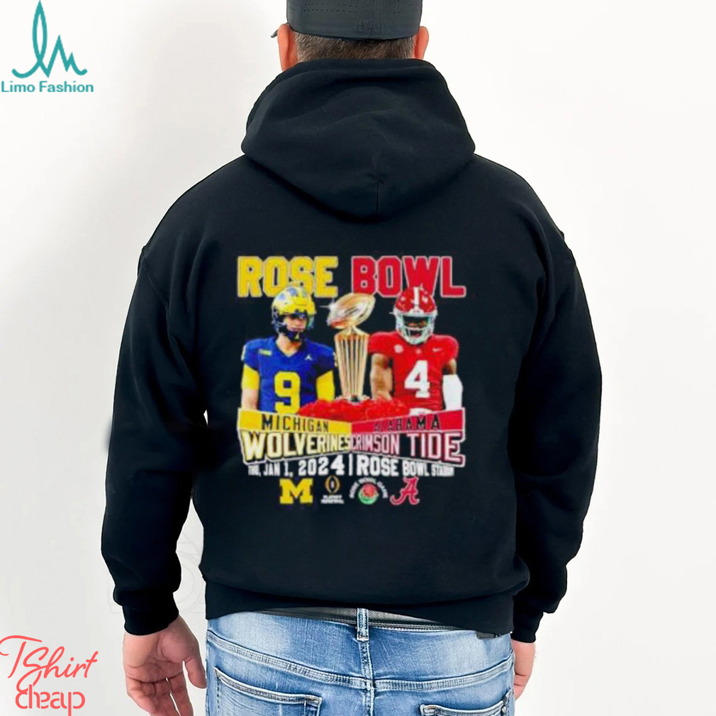 Rose Bowl Michigan Wolverines Vs Alabama Crimson Tide Thu, Jan 1, 2024 Rose Bowl Stadium T Shirt Rose Bowl Michigan Wolverines Vs Alabama Crimson Tide Thu, Jan 1, 2024 Rose Bowl Stadium T Shirt