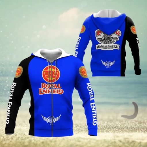 Royal Enfield Blue Zip Up Hoodie