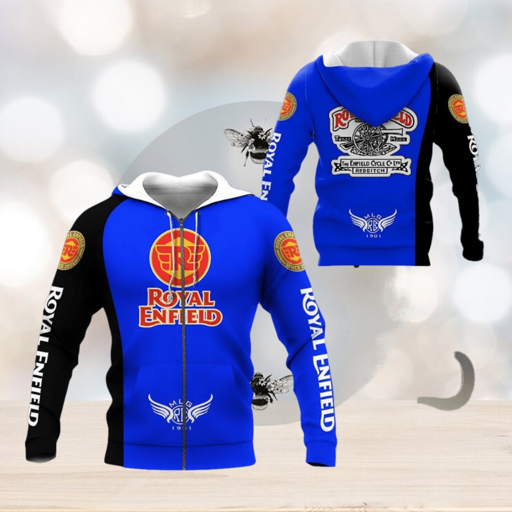 Royal Enfield Blue Zip Up Hoodie Royal Enfield Blue Zip Up Hoodie