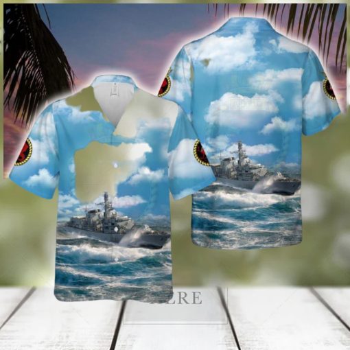 Royal Navy HMS Marlborough (F233) Type 23 frigate Hawaiian Shirt