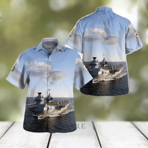 Royal Navy HMS Queen Elizabeth (R08) Hawaiian Shirt