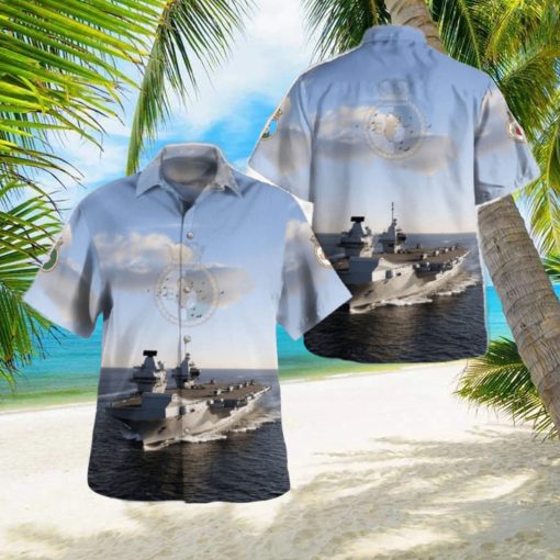 Royal Navy HMS Queen Elizabeth (R08) Hawaiian Shirt