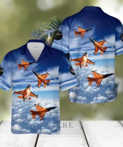 Royal Netherlands Air Force F 16 Demo Team Hawaiian Shirt