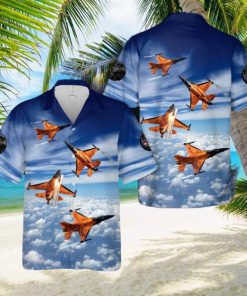 Royal Netherlands Air Force F 16 Demo Team Hawaiian Shirt