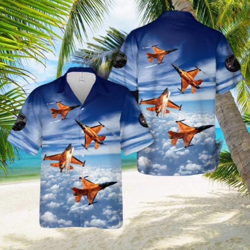 Royal Netherlands Air Force F 16 Demo Team Hawaiian Shirt