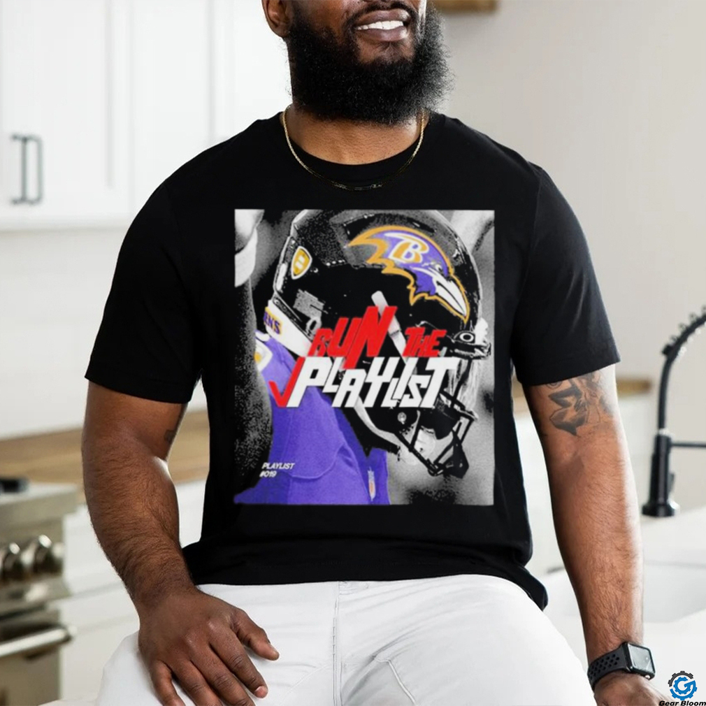 Run The Playlist Lamar Jackson Baltimore Ravens Shirt Run The Playlist Lamar Jackson Baltimore Ravens Shirt