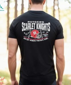 Rutgers Scarlet Knights Red 2023 Bad Boy Mowers Pinstripe Bowl Helmet T Shirt