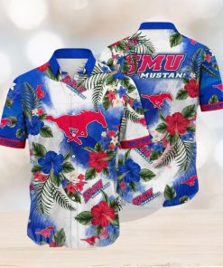 SMU Mustangs NCAA Flower Unisex Full Print Hawaiian Shirt