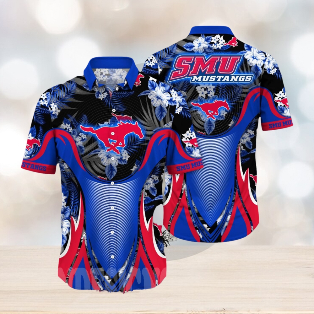 SMU Mustangs NCAA Flower Unisex Hawaiian Shirt SMU Mustangs NCAA Flower Unisex Hawaiian Shirt