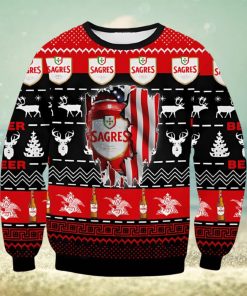 Sagres Beer Ugly Christmas Sweater Xmas 3D Printed Christmas Sweater Gift