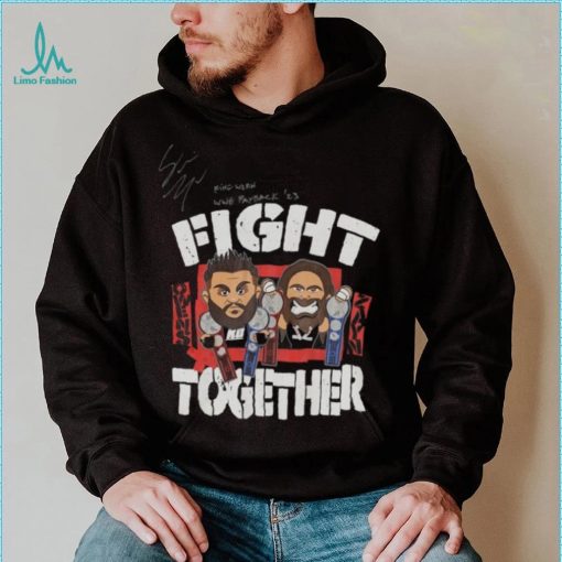 Sami Zayn Autographed & Inscribed Fight Together Match Worn T Shirt