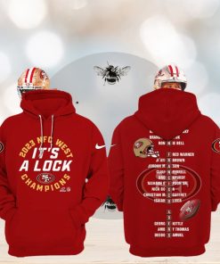 San Francisco 49ers It’s A Lock NFC West Champions 2023 Hoodie, Longpants, Cap