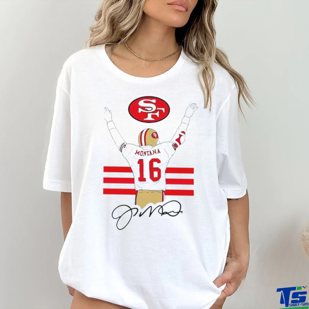 San Francisco 49ers Joseph Montana’s back 16 signature shirt San Francisco 49ers Joseph Montana’s back 16 signature shirt