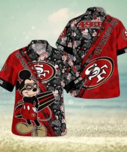 San Francisco 49ers Mickey Mouse Floral Short Sleeve Hawaii Shirt, San Francisco 49ers Team Gifts