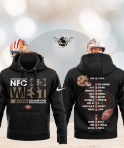 San Francisco 49ers NFC West Champions 2023 Hoodie, Longpants, Cap – Black