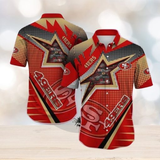 San Francisco 49ers NFL Hawaiian Shirt Beach Gift For Friend, NFL Hawaiian Shirt