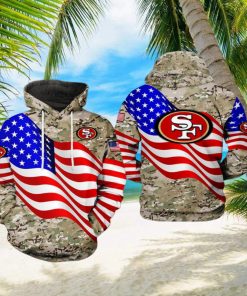 San Francisco 49ers NFL US Flag Camo Veteran Team 3D Printed Hoodie