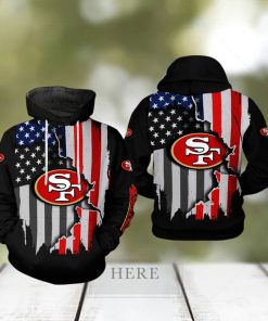 San Francisco 49ers NFL US Flag Team 3D Printed Hoodie Ver 1