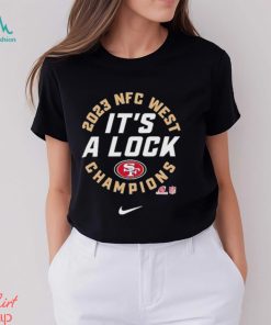 San Francisco 49ers Nike 2023 NFC West Division Champions Locker Room Trophy Collection It’s A Lock T Shirt