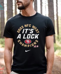 San Francisco 49ers Nike 2023 NFC West Division Champions Locker Room Trophy Collection It’s A Lock T Shirt