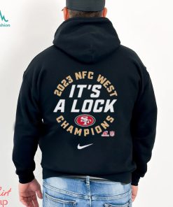 San Francisco 49ers Nike 2023 NFC West Division Champions Locker Room Trophy Collection It’s A Lock T Shirt