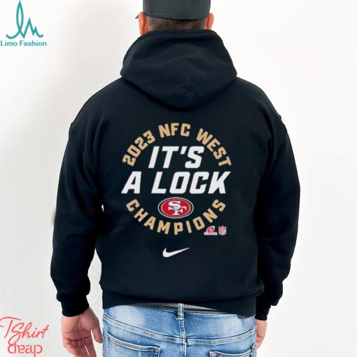 San Francisco 49ers Nike 2023 NFC West Division Champions Locker Room Trophy Collection It’s A Lock T Shirt