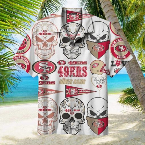 San Francisco 49ers Skull Limited Edition Hawaiian Shirt 3D All Over Print, Men, Women