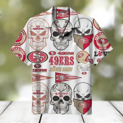 San Francisco 49ers Skull Limited Edition Hawaiian Shirt 3D All Over Print, Men, Women