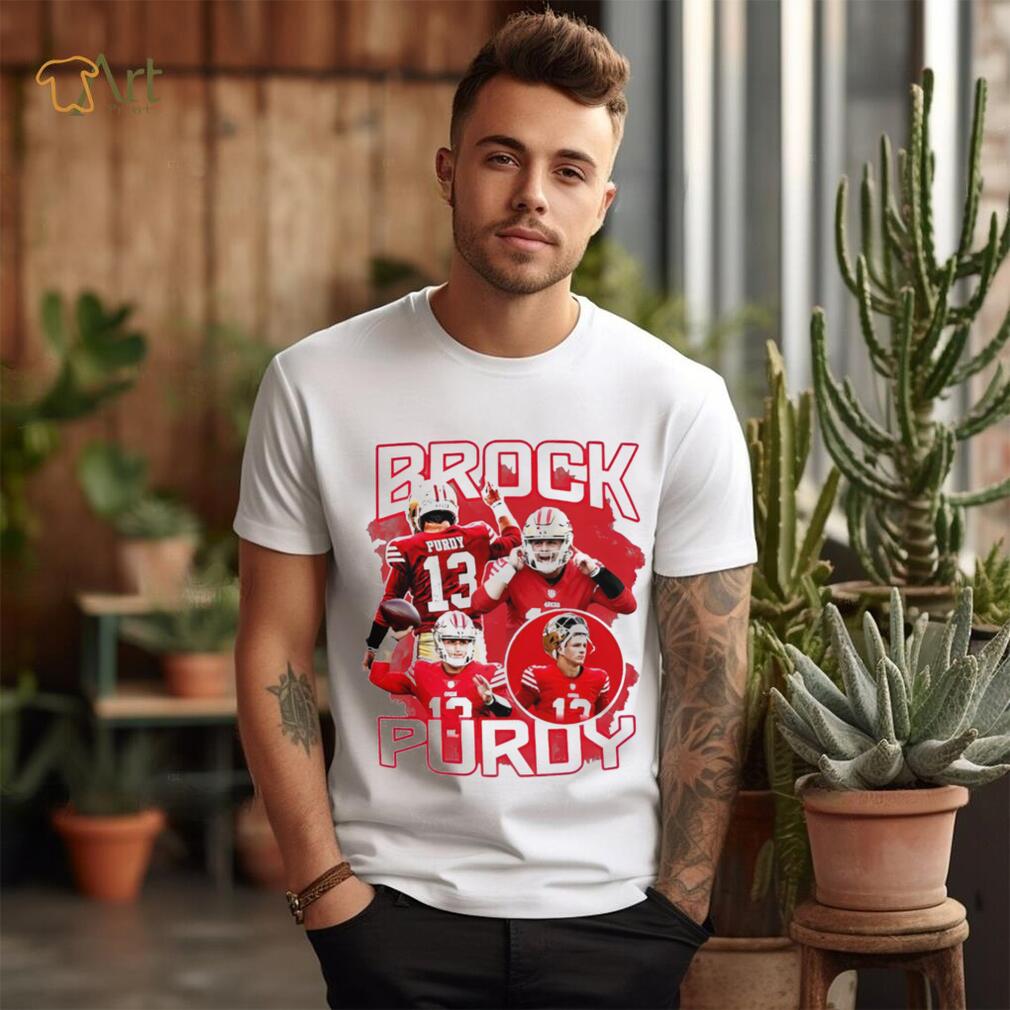San Francisco 49ers football Brock Purdy number 13 player pose retro shirt San Francisco 49ers football Brock Purdy number 13 player pose retro shirt