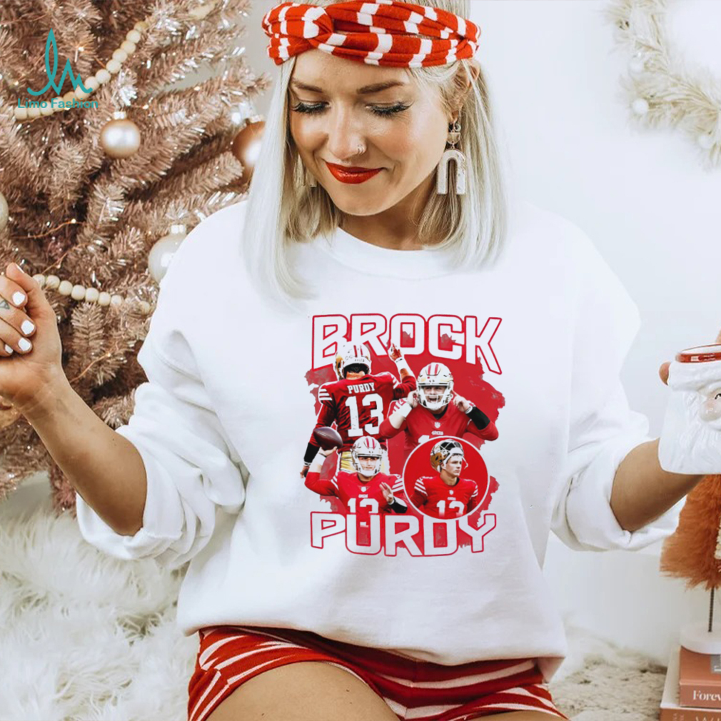 San Francisco 49ers football Brock Purdy number 13 player pose retro shirt San Francisco 49ers football Brock Purdy number 13 player pose retro shirt