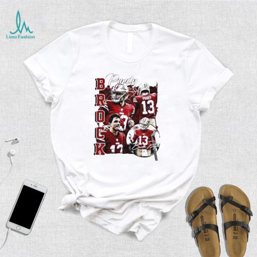San Francisco 49ers football Brock Purdy player pose signature retro shirt