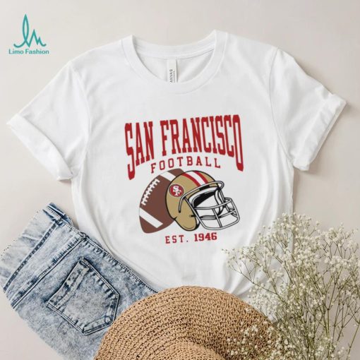 San Francisco 49ers football est. 1946 NFL helmet logo shirt