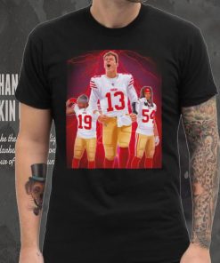 San Francisco Football Groovy 49ers graphic lightning shirt
