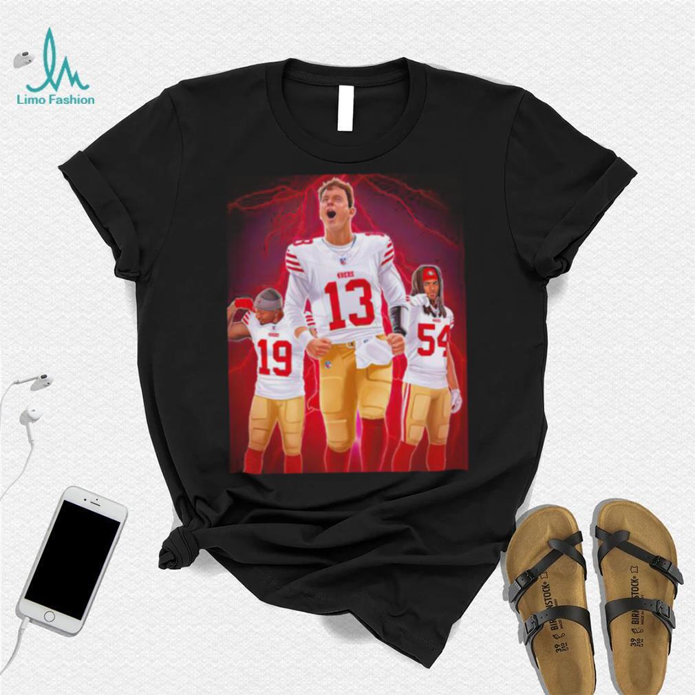 San Francisco Football Groovy 49ers graphic lightning shirt San Francisco Football Groovy 49ers graphic lightning shirt