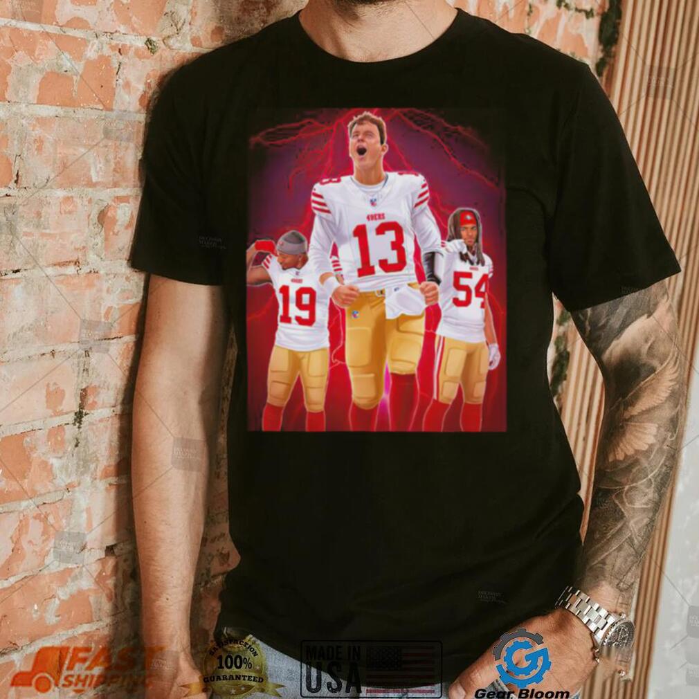 San Francisco Football Groovy 49ers graphic lightning shirt San Francisco Football Groovy 49ers graphic lightning shirt