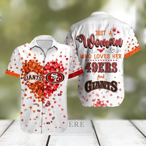 San Francisco Heart Hawaiian Shirt Sport Teams Summer Holiday