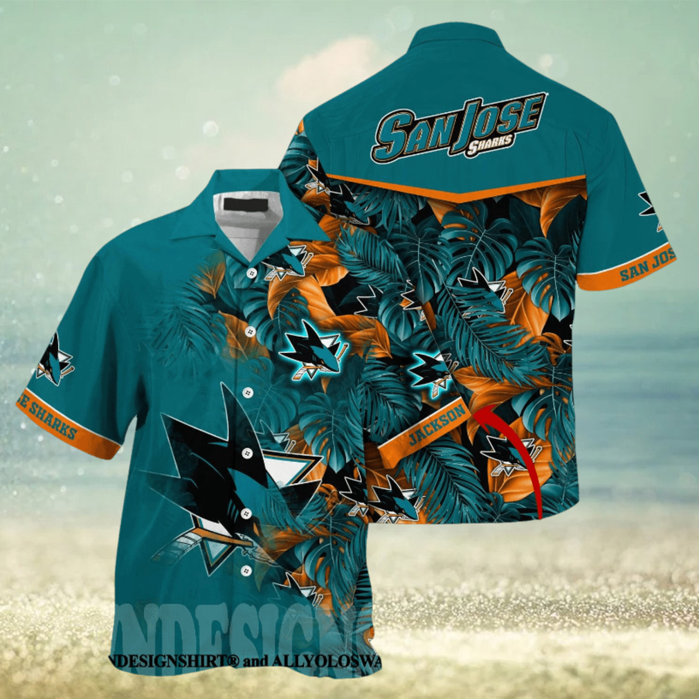 San Jose Sharks NHL Summer All Over Print Hawaiian Shirt San Jose Sharks NHL Summer All Over Print Hawaiian Shirt