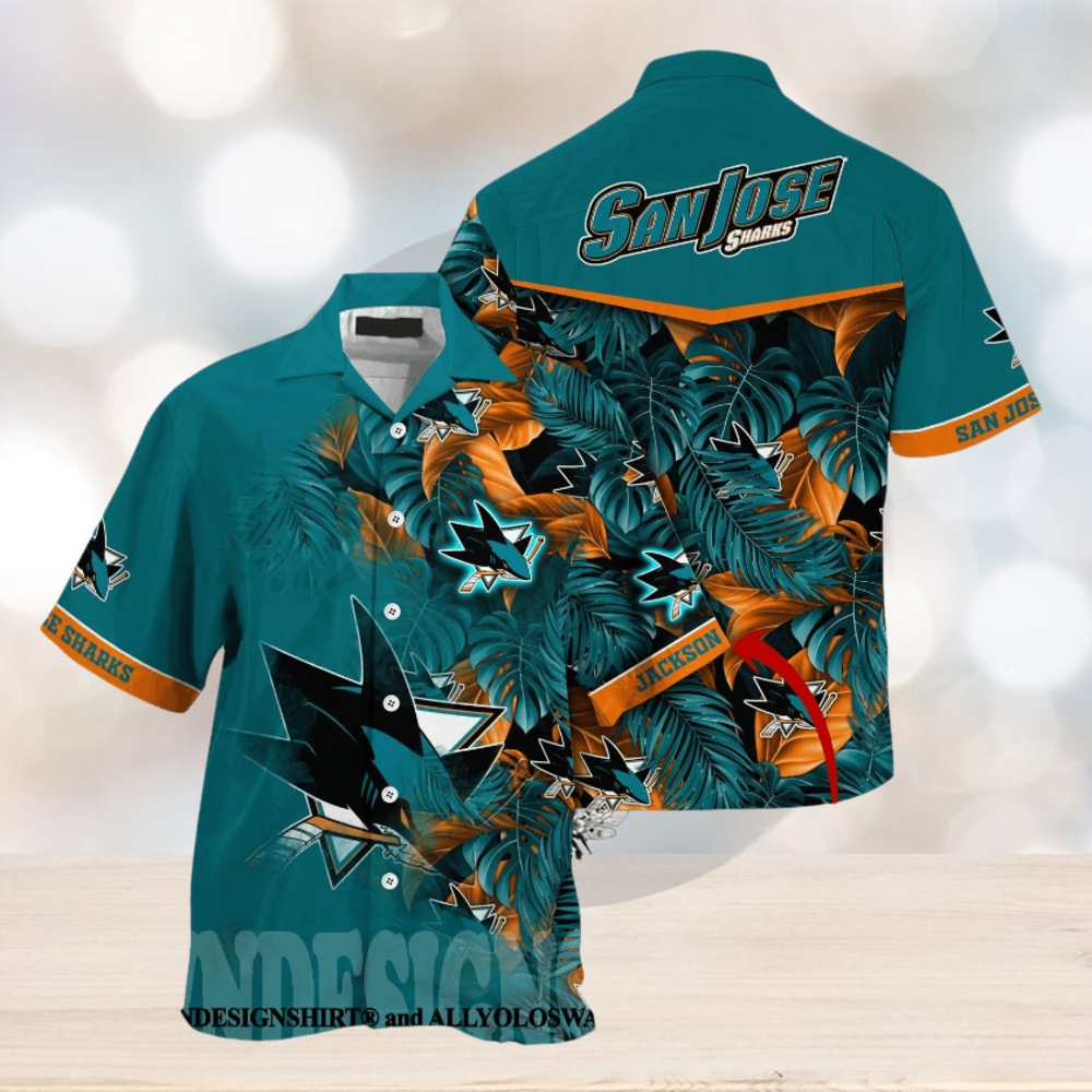 San Jose Sharks NHL Summer All Over Print Hawaiian Shirt San Jose Sharks NHL Summer All Over Print Hawaiian Shirt