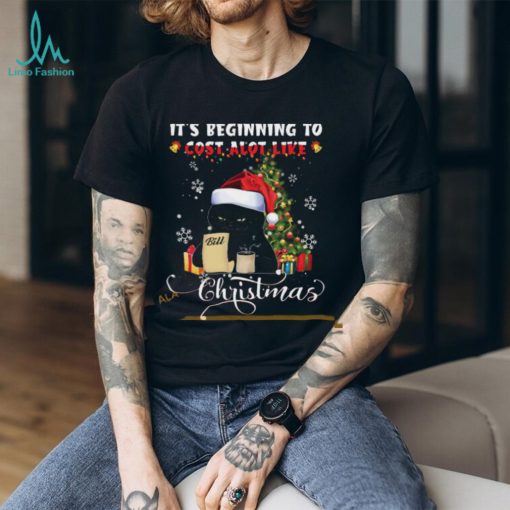 Santa Black Cat Cost Shirt