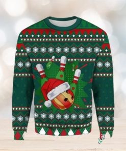 Santa Bowling Ugly Christmas Sweater