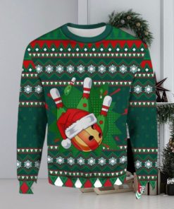 Santa Bowling Ugly Christmas Sweater