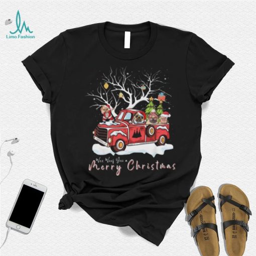 Santa Bulldogs We Woof You A Merry Christmas Sweatshirt