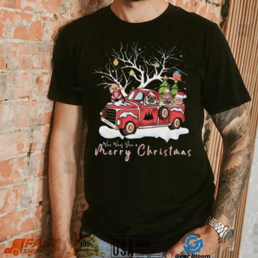 Santa Bulldogs We Woof You A Merry Christmas Sweatshirt