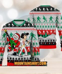 Santa Claus Elvis Presley 3D Ugly Sweater