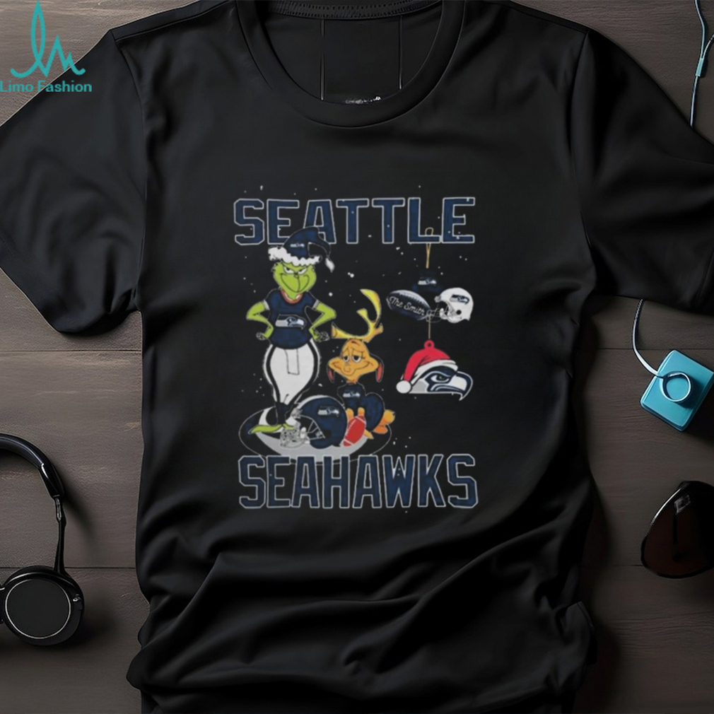 Santa Grinch And Dog Seattle Seahawks Christmas 2023 Tshirt Santa Grinch And Dog Seattle Seahawks Christmas 2023 Tshirt