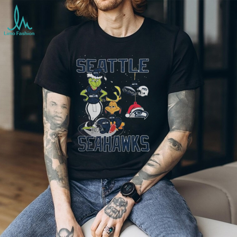 Santa Grinch And Dog Seattle Seahawks Christmas 2023 Tshirt Santa Grinch And Dog Seattle Seahawks Christmas 2023 Tshirt