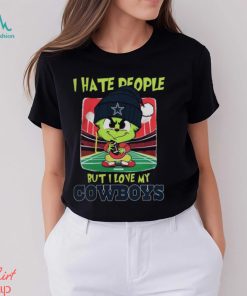 Santa Grinch Chibi I Hate People But I Love My Dallas Cowboys t shirt