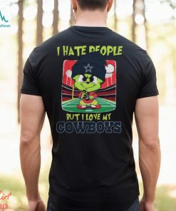 Santa Grinch Chibi I Hate People But I Love My Dallas Cowboys t shirt